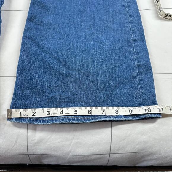 J.Crew Jeans Womens 32 Blue Skinny Flare Margaret Wash High Rise 70s Retro Boho - Picture 14 of 14
